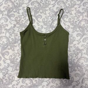 American Eagle Outfitters Forest Green Ribbed Camisole